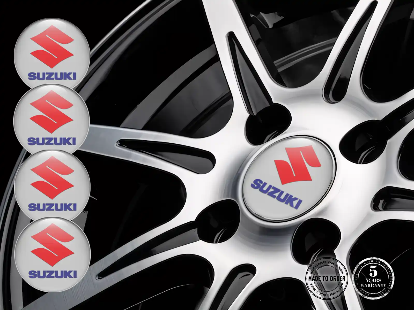 Suzuki Wheel Decal Style Racing Silicone Badges